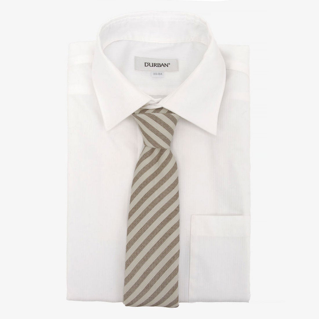 コロニアルカラーストライプネクタイ (ベージュ) -D'URBAN | ダーバン