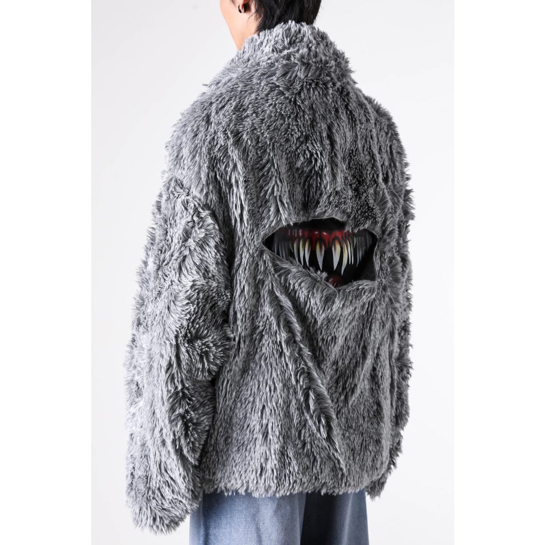 ダブレット doublet Sinister Mouth Faux Fur Jacket （Grey