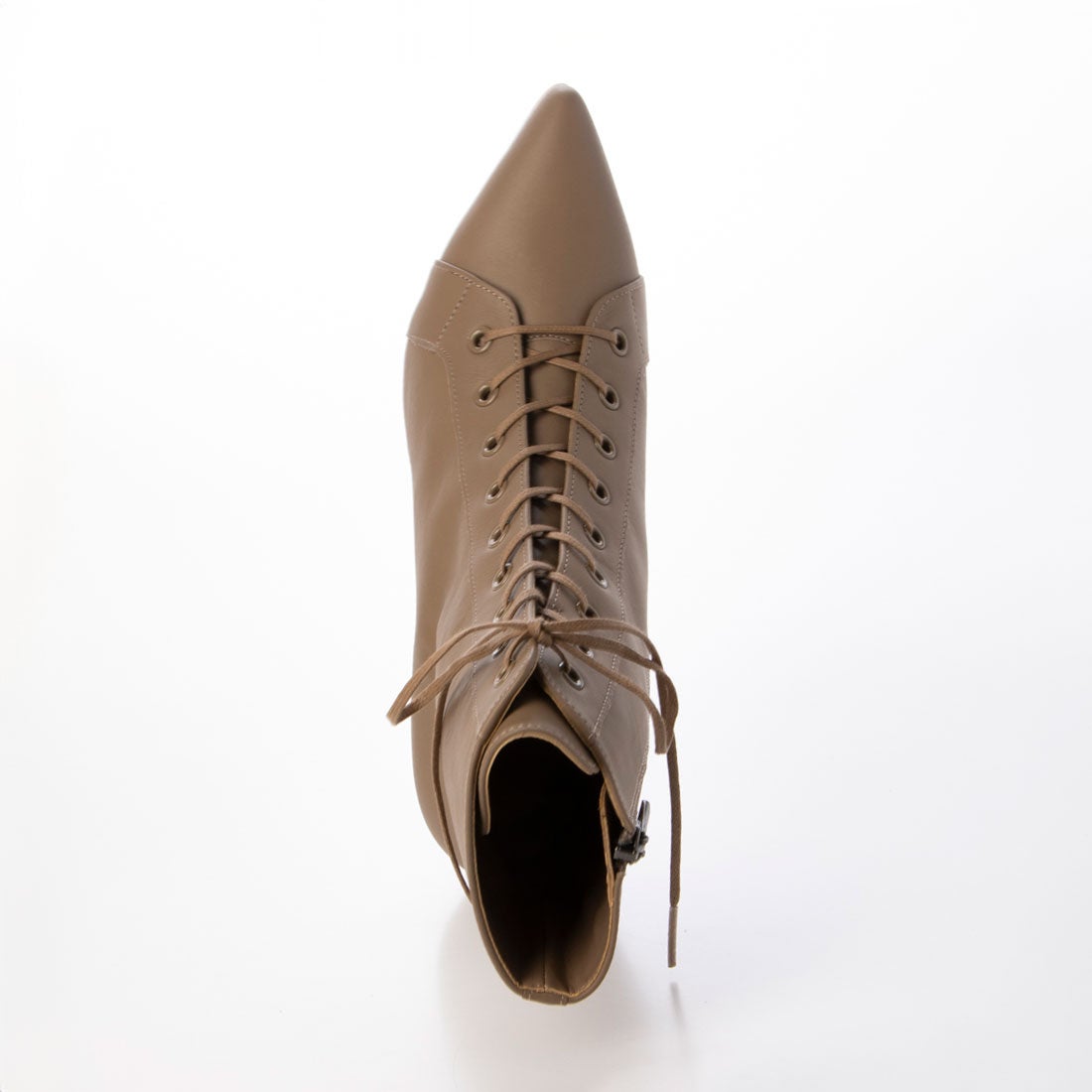 ダイアナ DIANA レースアップショートブーツ （ダークベージュカーフ