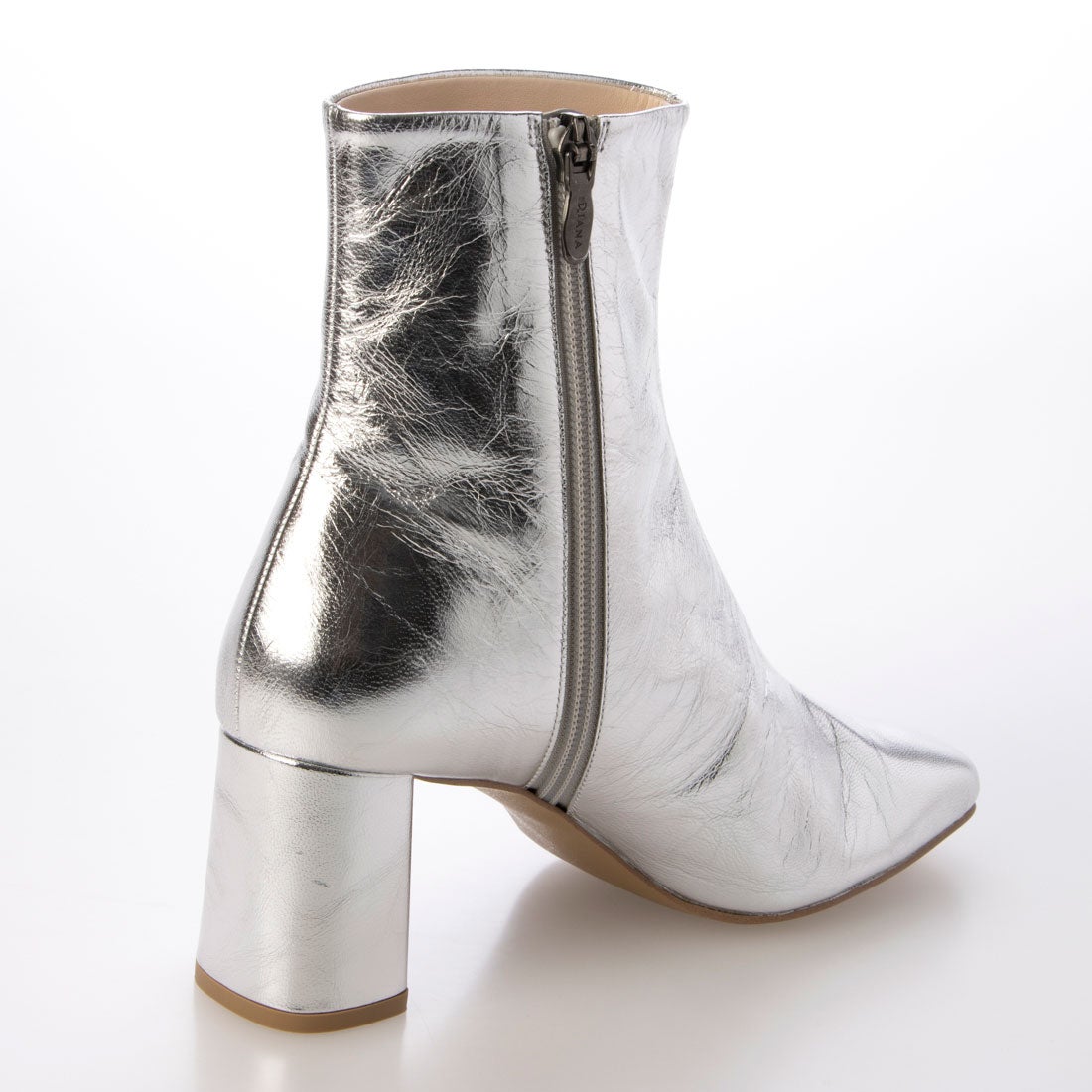 ダイアナ DIANA ショートブーツ （シルバーキッド） -アウトレット