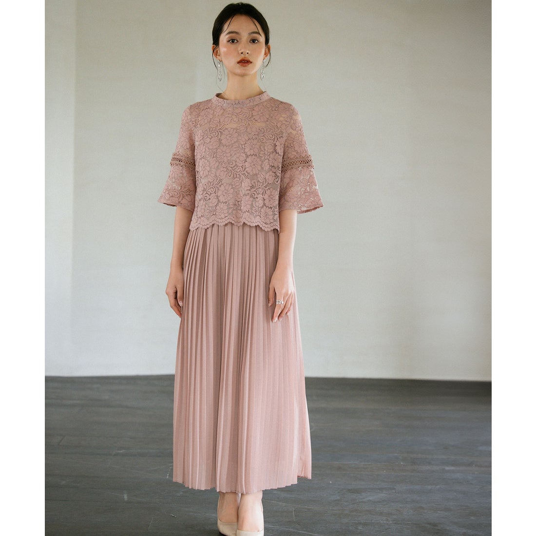 ドレスプラス DRESS+ ワンピース ドレス レース プリーツ パーティー