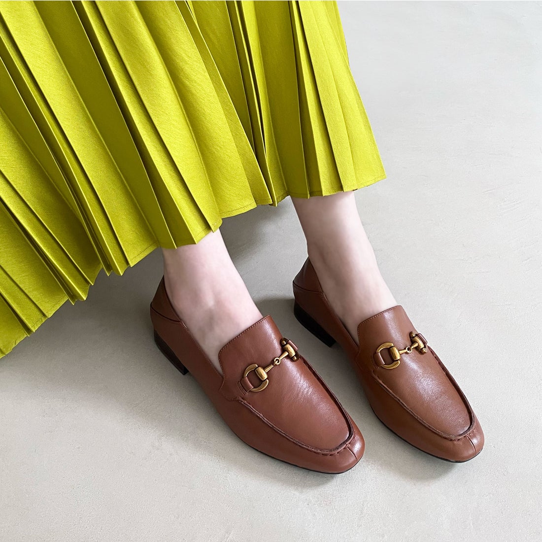 本革ビットローファーバブーシュ （ブラウン） -エンチャンテッド