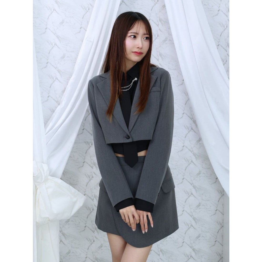 イートミー EATME クロップド丈ジャケット（セットアップ可能