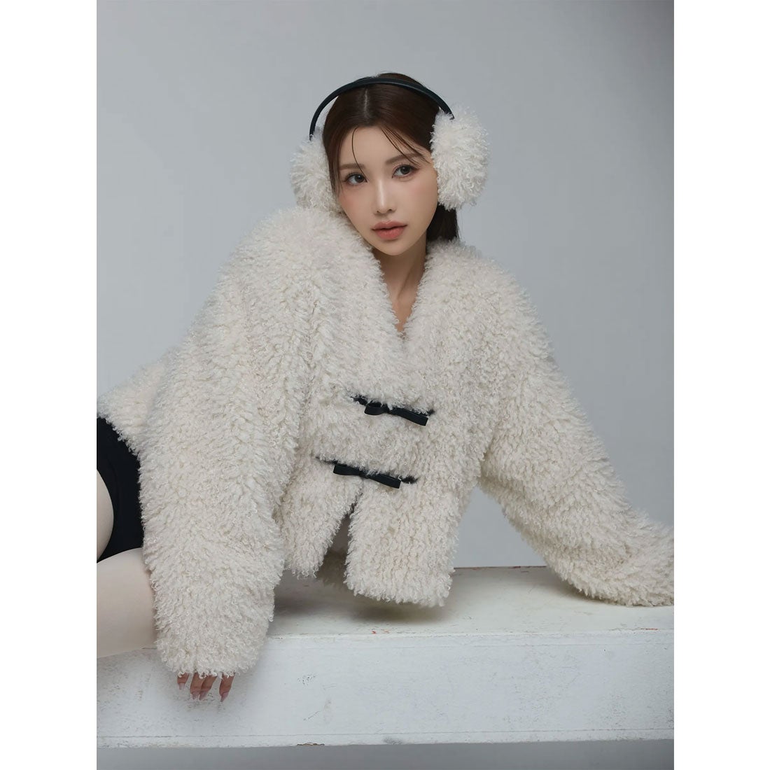 エイミーイストワール EIMY ISTOIRE French poodle fur リボン