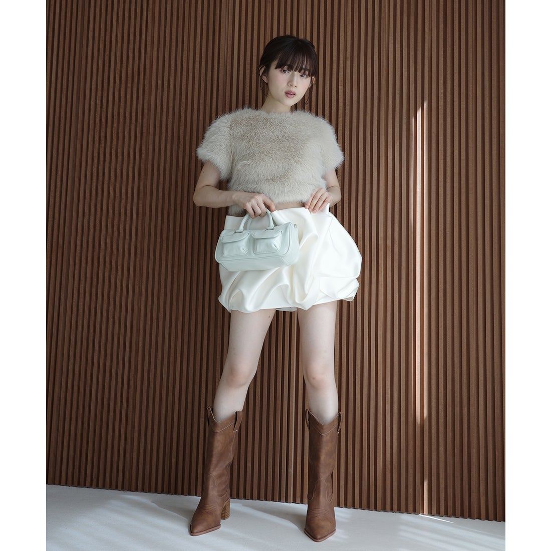 エイミーイストワール EIMY ISTOIRE ドレープバルーンミニスカート