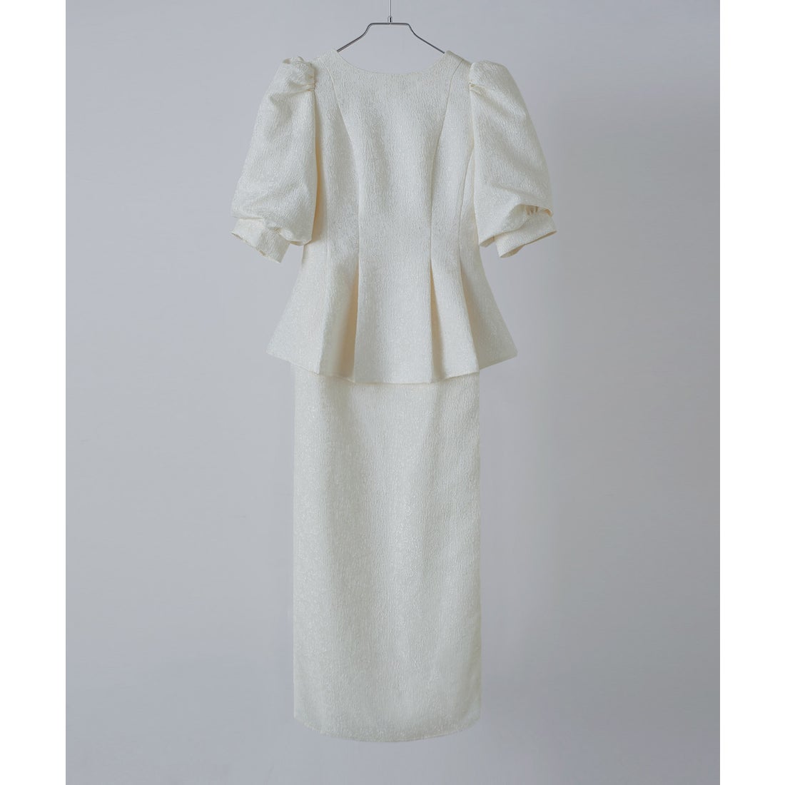 エトル etoll. フラワージャガードセットアップドレスペプラムブラウス