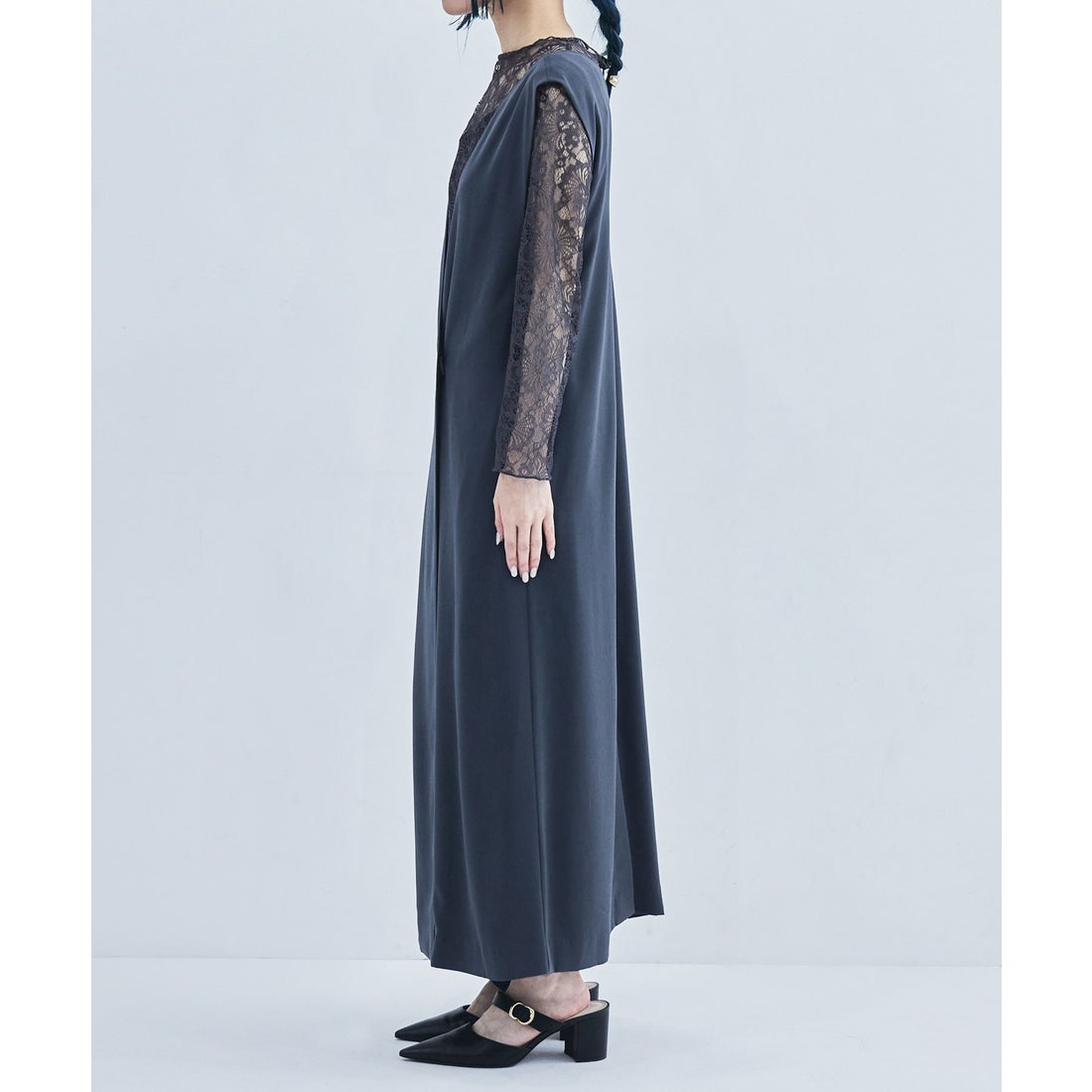 エトル etoll. ロングジレレイヤードレースワンピース 結婚式