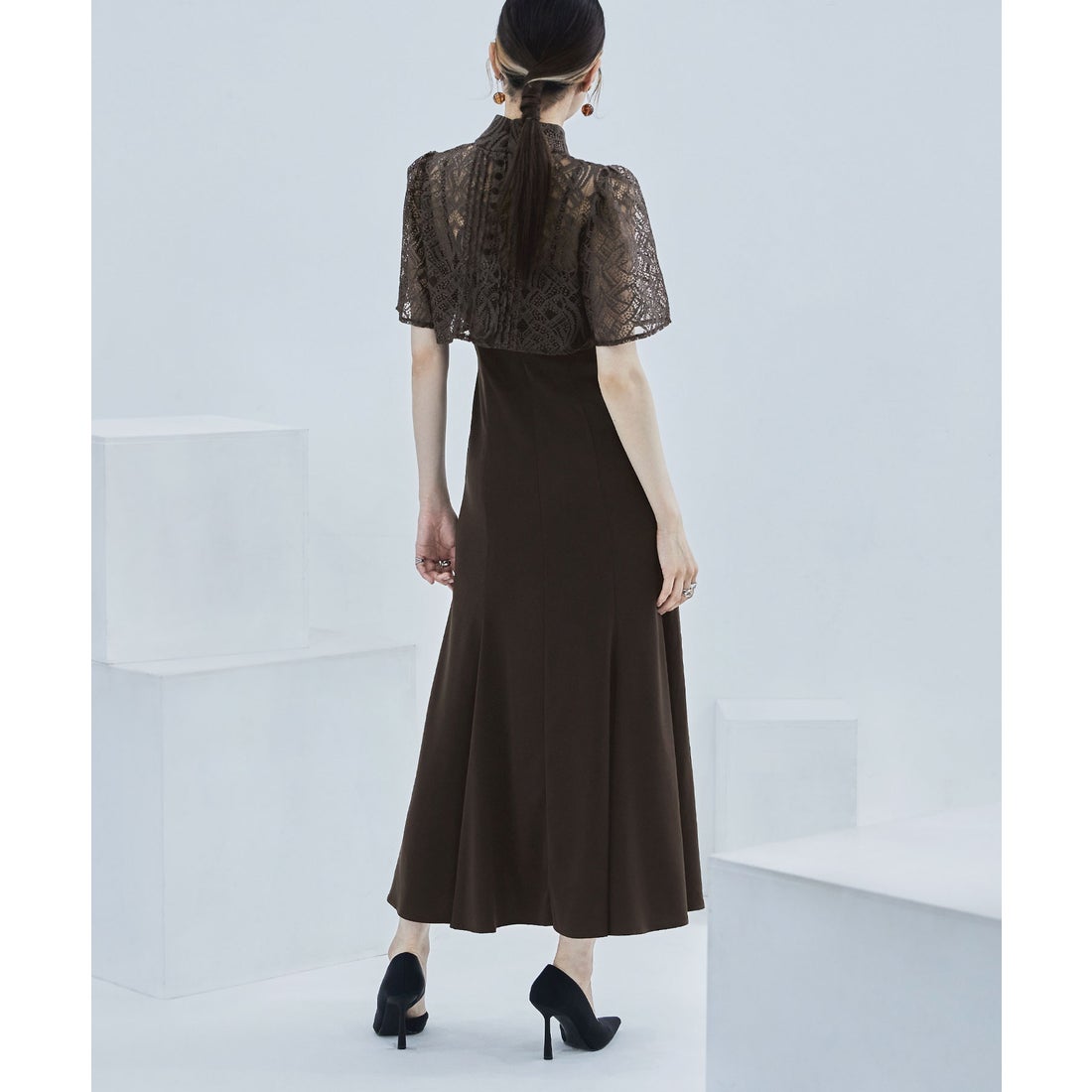 エトル etoll. 3wayレースボレロ&マーメイドキャミドレス （ブラウン