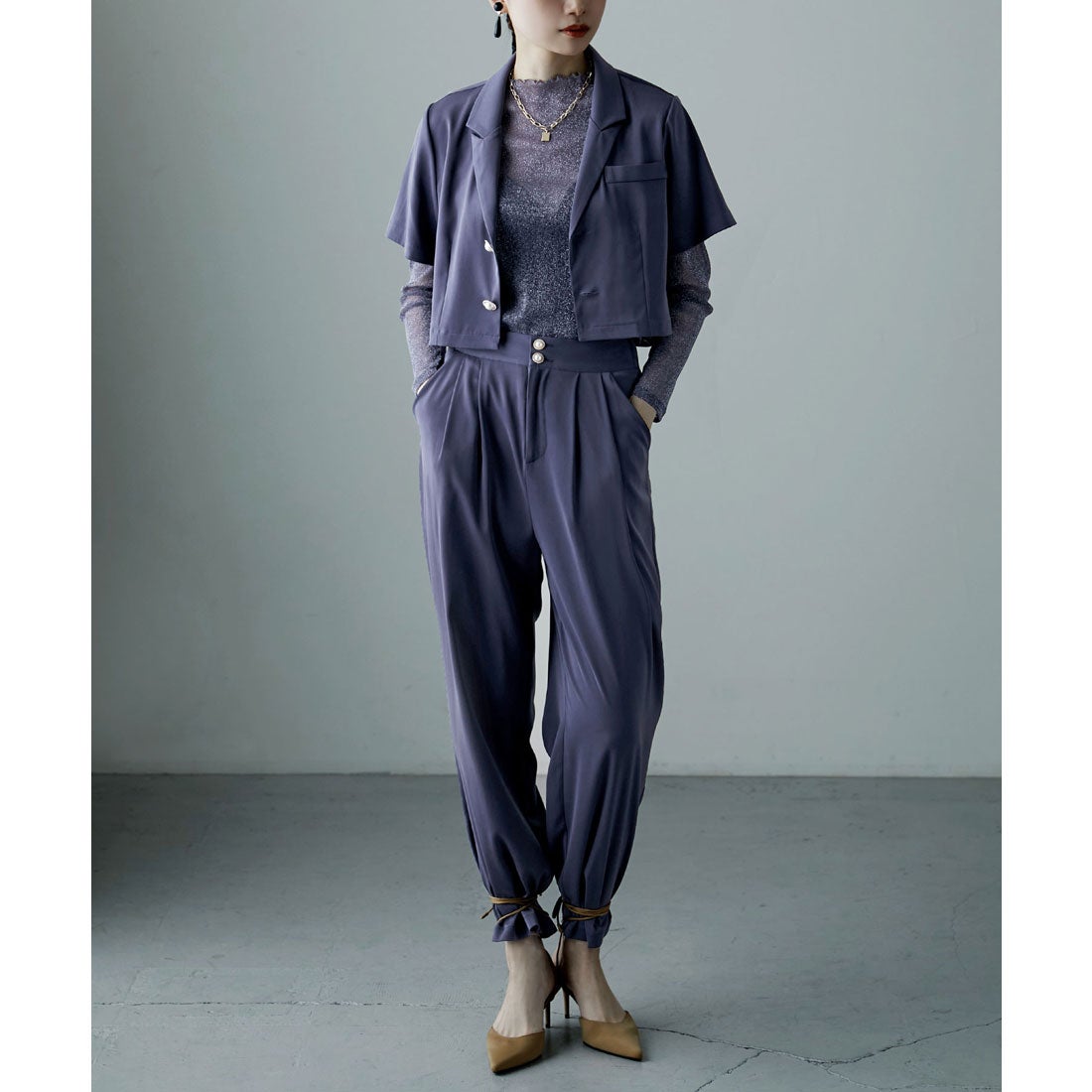 エトル etoll. 3 pieces ジャケット＆パンツ セットアップドレス