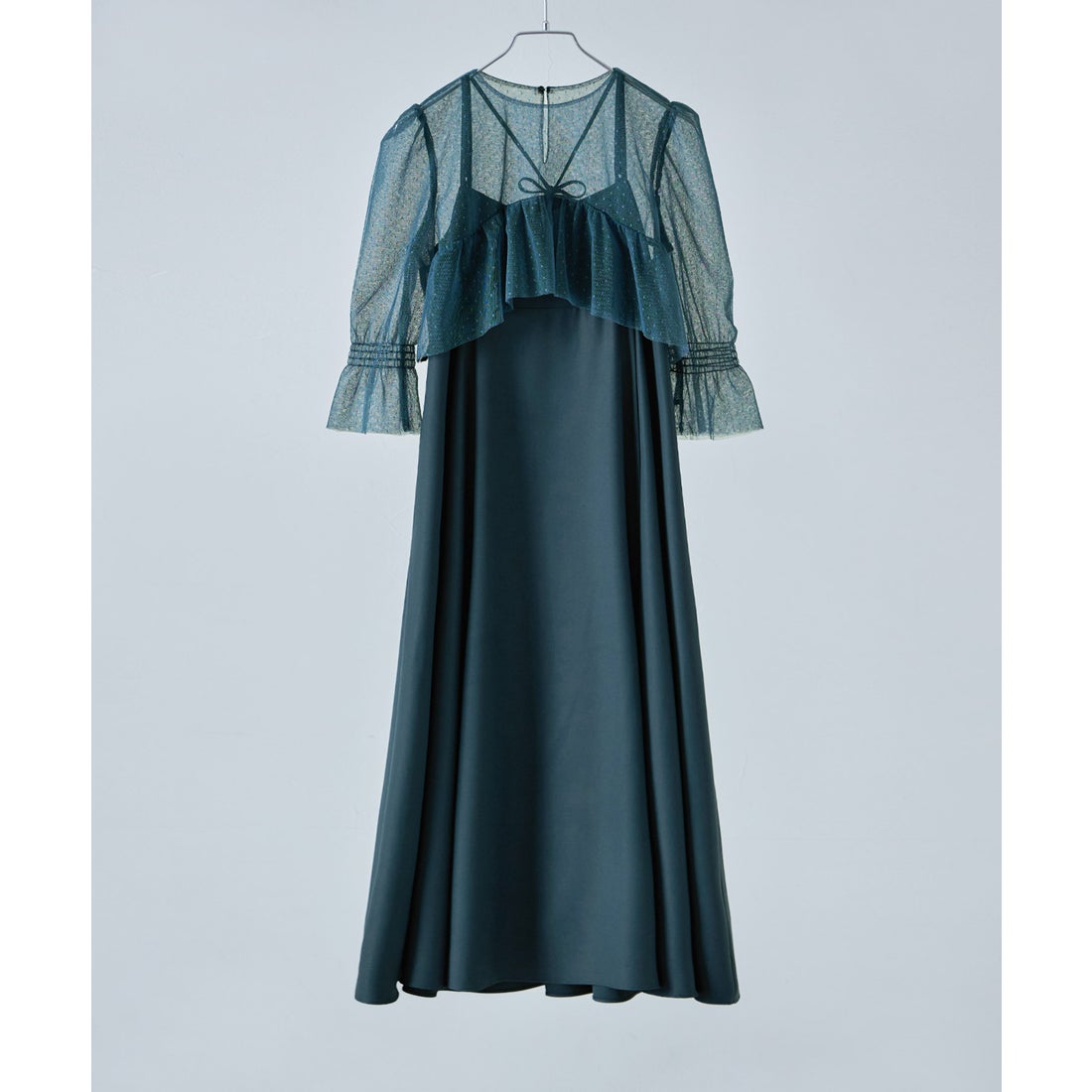 エトル etoll. ドットチュールボレロ&Aラインボリュームドレス