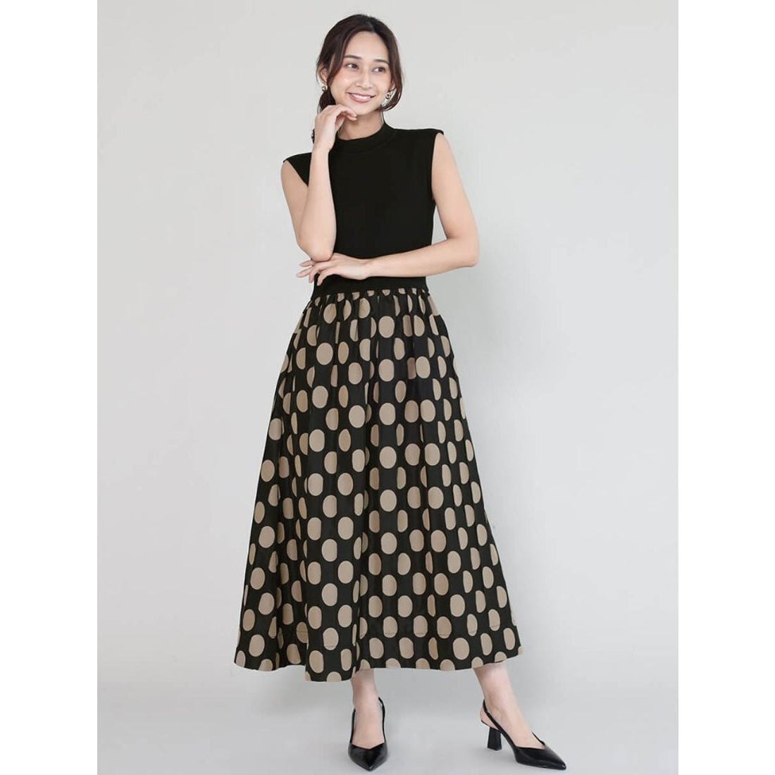 フェンネル FENNEL ドッキングドットワンピース （ブラック