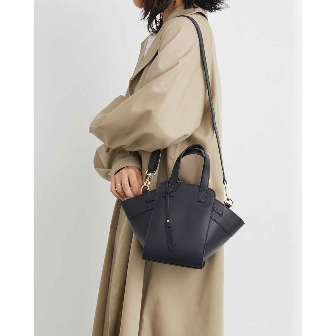 フィリート fiLEAT ハンモック本革ハンドバッグ/FL102464 （ブラック