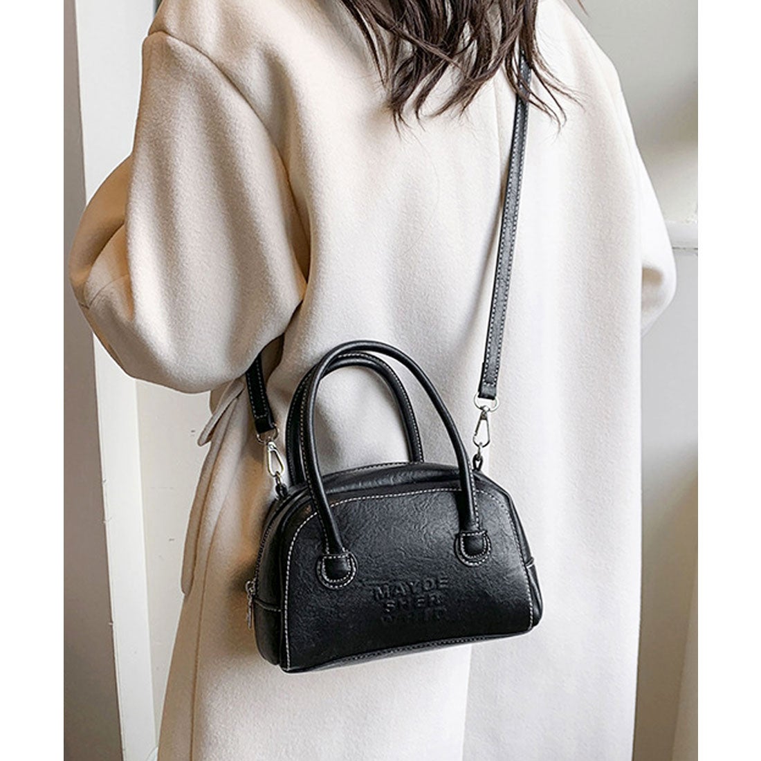 フロージュ florge 【2WAY・韓国ファッション】レザーライクエンボス