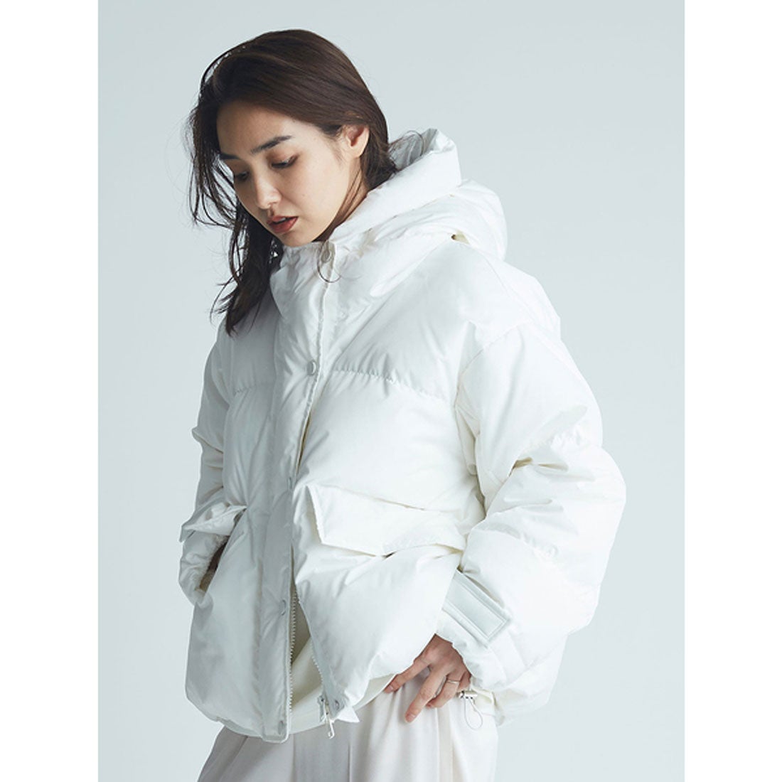 フレイ アイディー FRAY I.D フードショートダウン （ホワイト） -靴