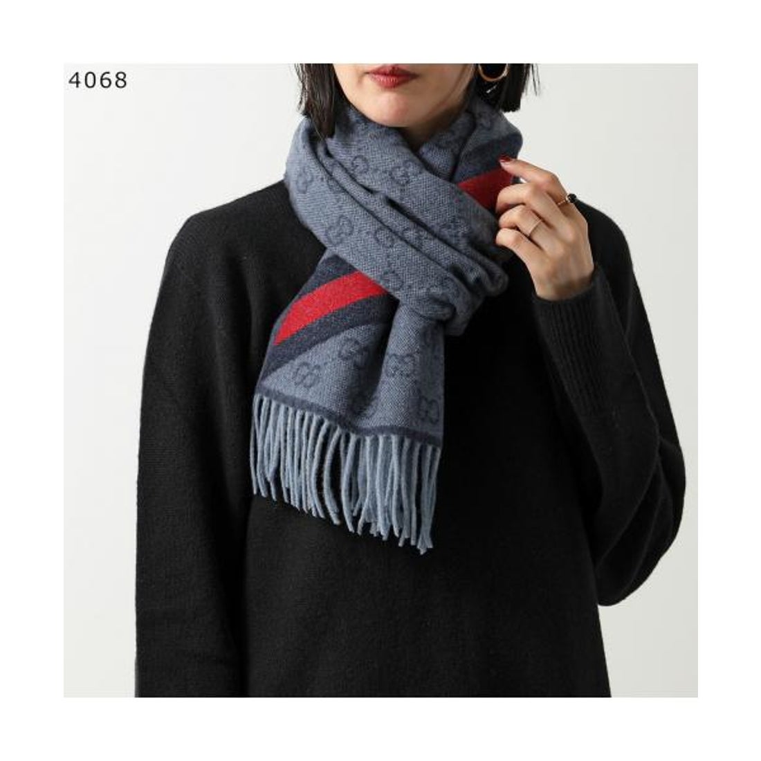 グッチ GUCCI GUCCI マフラー 570603 3G200 GGロゴ ウール （1466