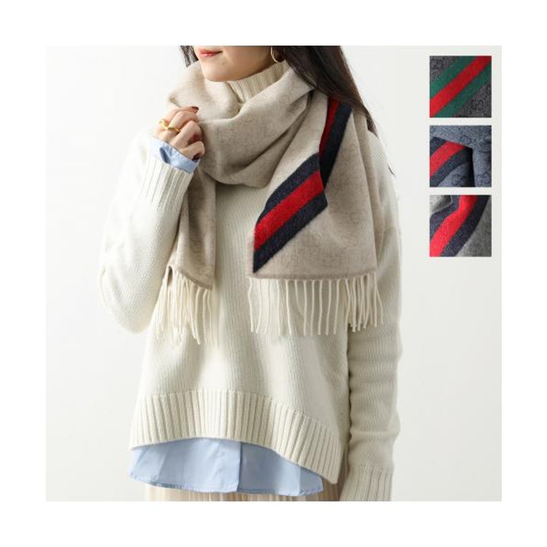 グッチ GUCCI GUCCI マフラー 570603 3G200 GGロゴ ウール （1466