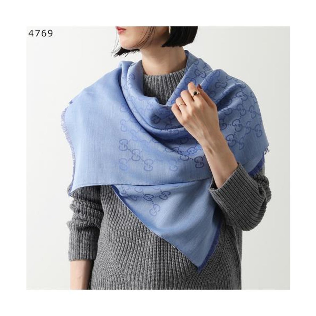 グッチ GUCCI GUCCI ストール 165904 3G646 GGロゴ ジャガード （9664