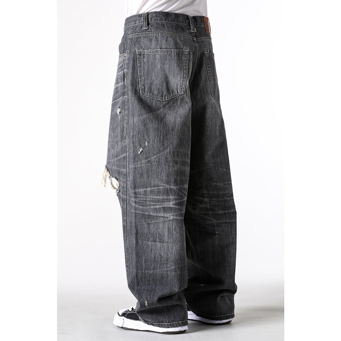 カミヤ KAMIYA Denim Wide Pants （GRAY） -FASCINATE