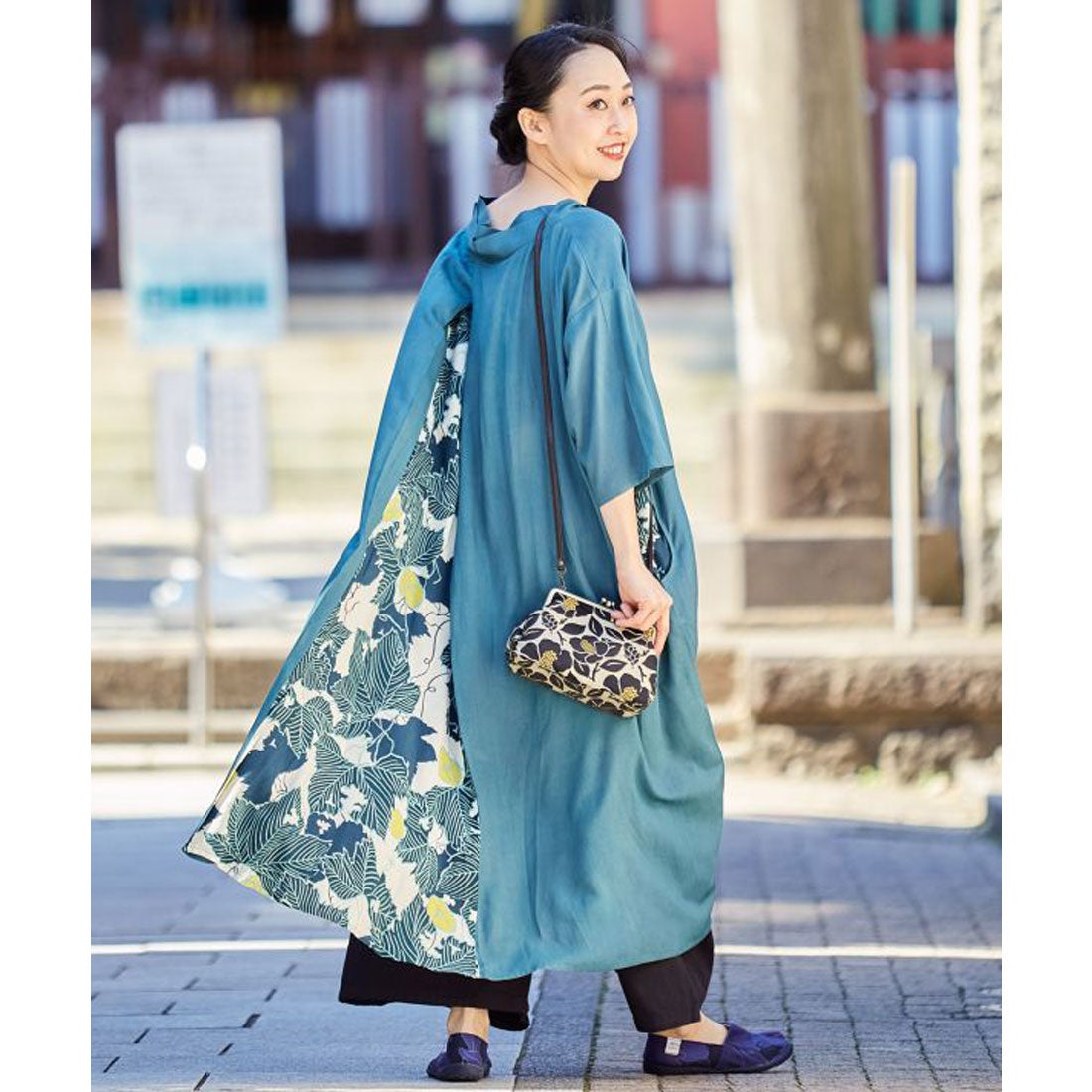 カヤ】ーSHIKIー四季 夏姿八掛ワンピース グリーン -靴＆ファッション