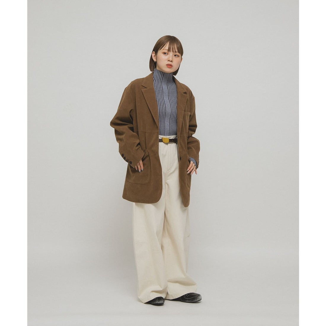 ケービーエフ KBF パッチポケットテーラードジャケット （ブラウン系