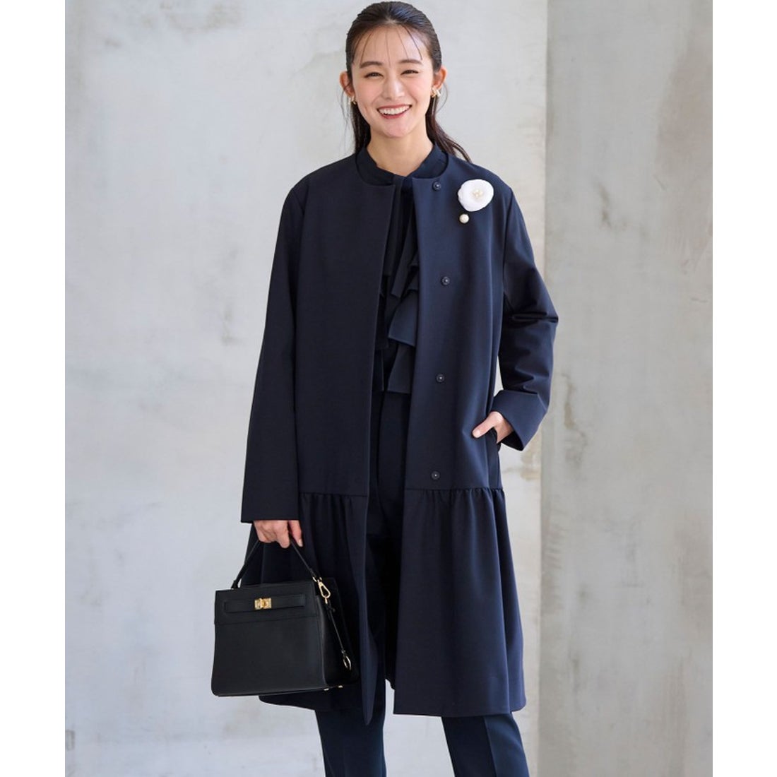 クミキョク 組曲 【KUMIKYOKU NAVY】ダブルクロスストレッチ ノー