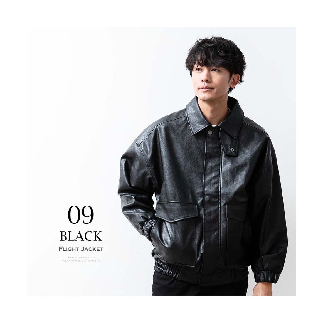 ジェネレス GENELESS ミリタリージャケット メンズ エコレザー A2