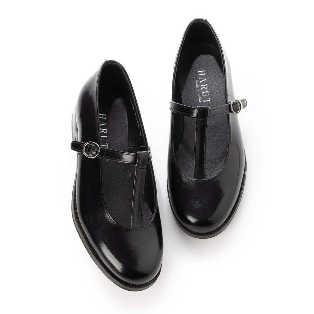 ハルタ HARUTA Tストラップシューズ （ブラック） -靴＆ファッション