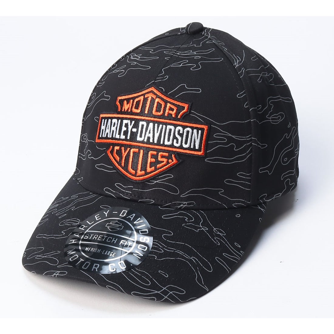 エンフレームバー＆シールドストレッチフィットベースボールキャップ