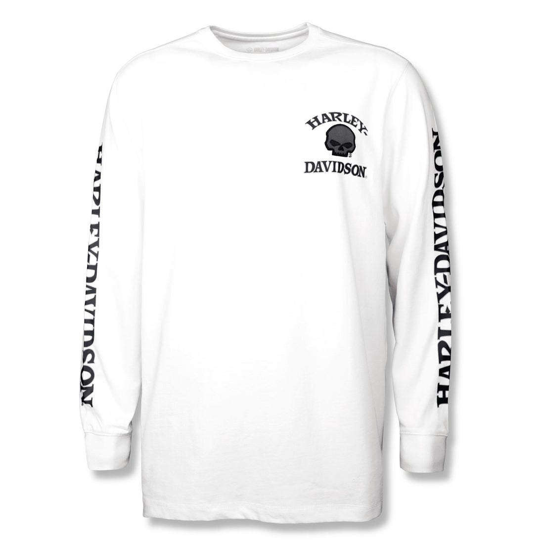 ウィリー G スカル ロングスリーブ T シャツ （ホワイト） -ハーレー