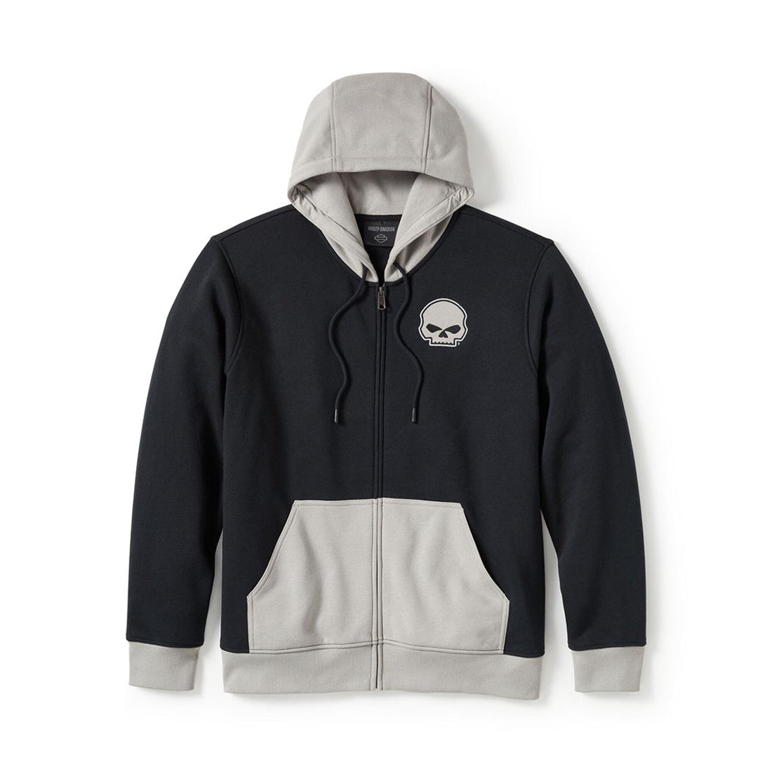 Willie G(TM) スカル・カラーブロック・ジップ・フロント・パーカー