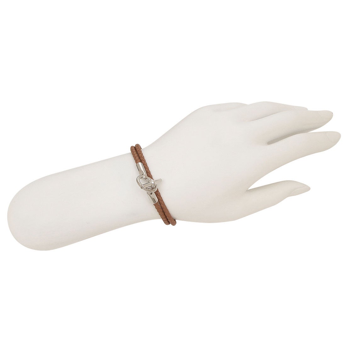 エルメス Hermes ブレスレット バングル レザーブレスレット シルバー