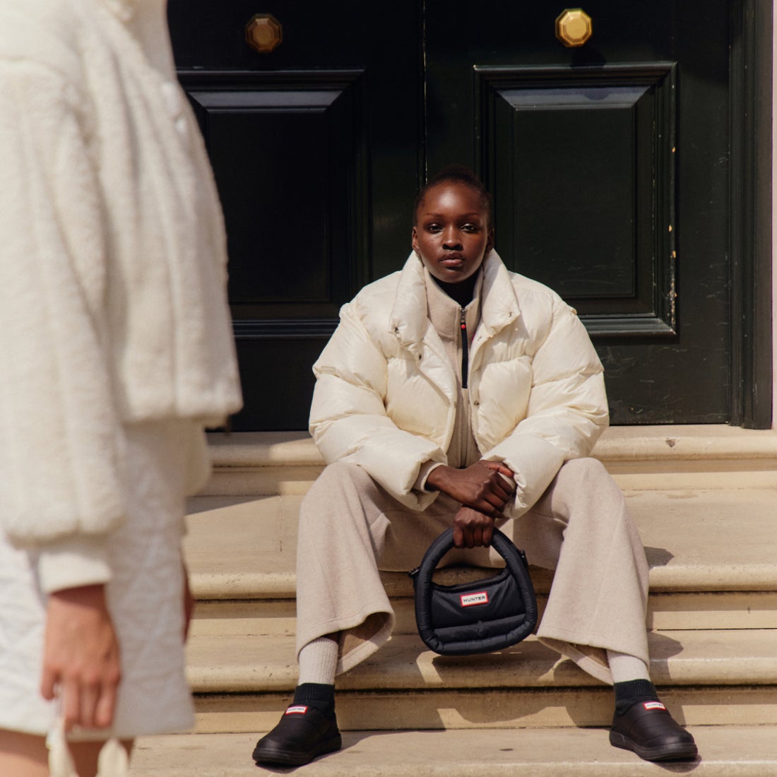 ハンター HUNTER スニーカー W IN/OUT PUFFER KNIT BOOT ン/アウト