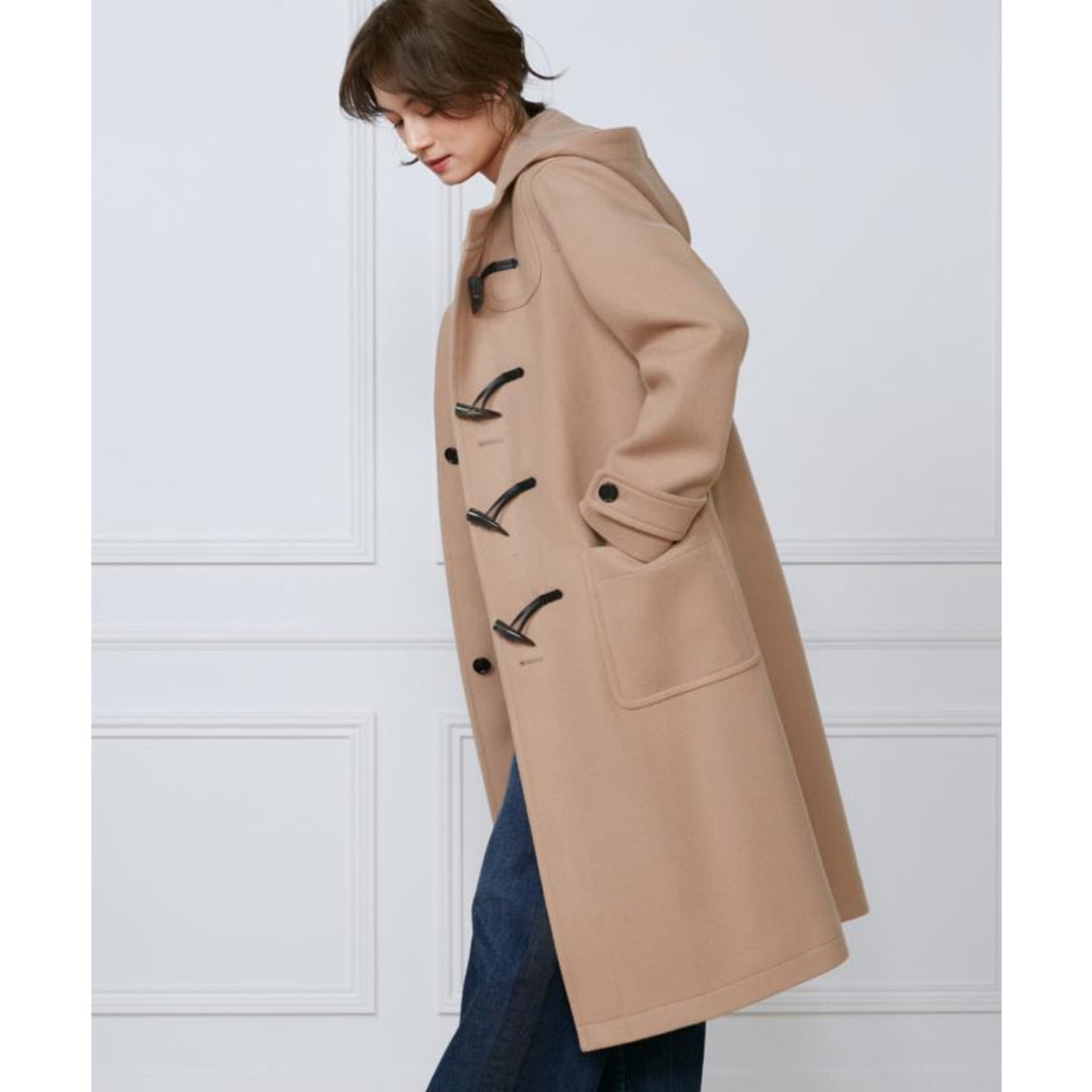 イネド INED メルトンダッフルコート （キャメル1） - ファッション