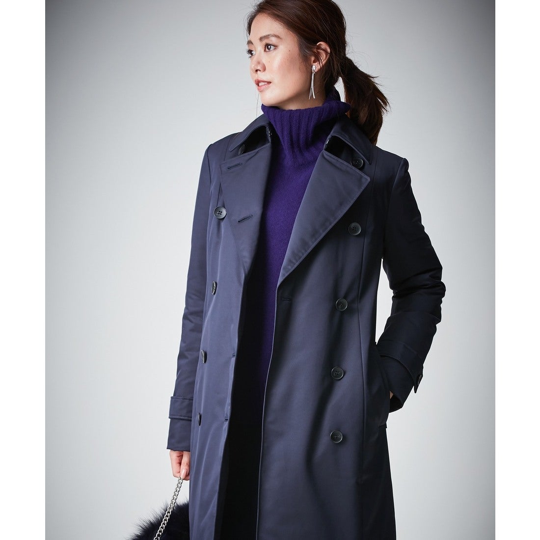 ICB 【高機能ダウン・ADS】Seamless トレンチ型ダウンコート