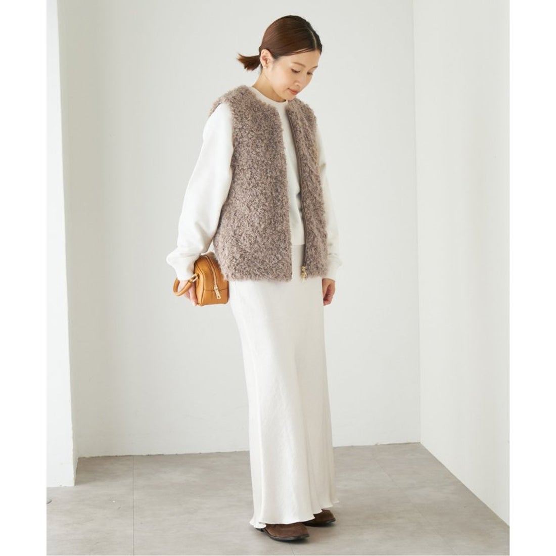 イエナ IENA 《追加》フェイクファーベスト （ベージュ A