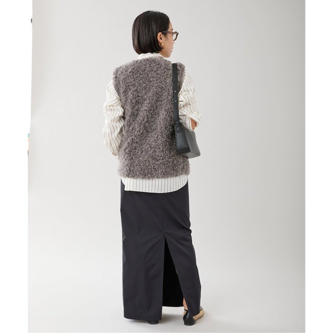 イエナ IENA 《WEB限定/追加2》フェイクファーベスト （グレー