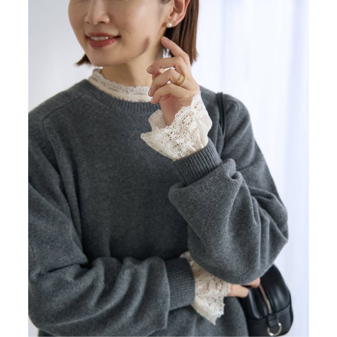 イエナ IENA リーフレースブラウス （ナチュラル） - ファッション通販