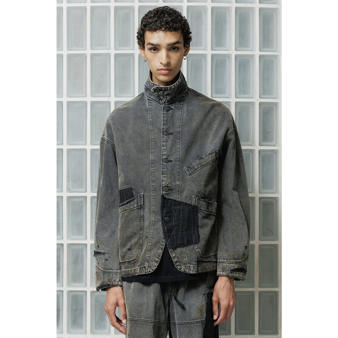 イソウ ISO ANACHRONORM Collaboration Denim Overalls （Black） 通販