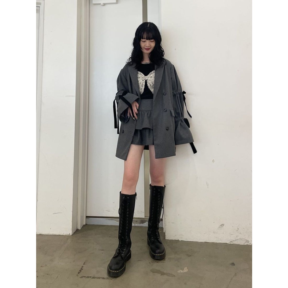 ジュエティ jouetie BIGリボンジャケットコート （ブラック