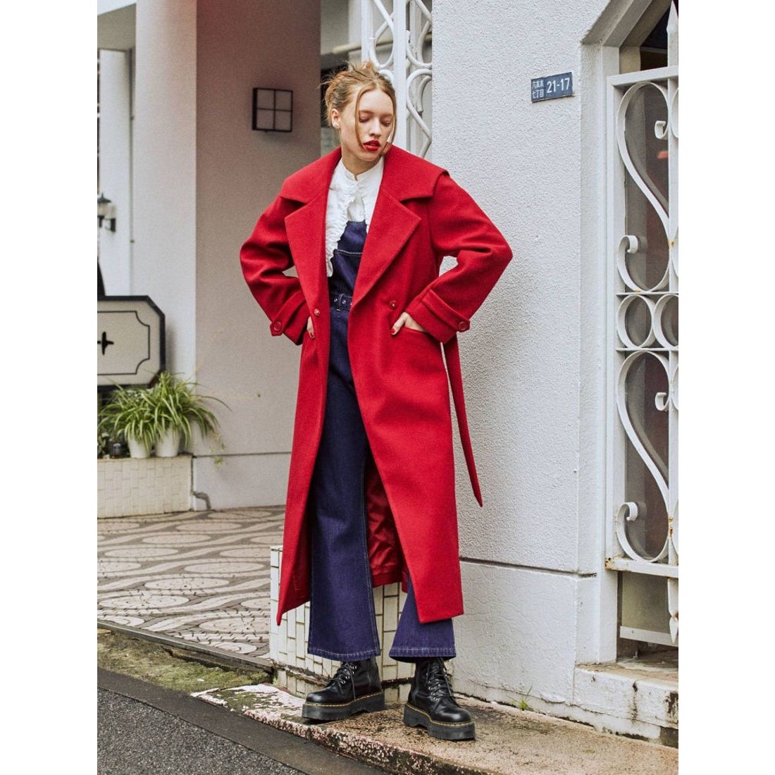 jouetie セーラーカラーコート（レッド） -ファッション通販 FASHION