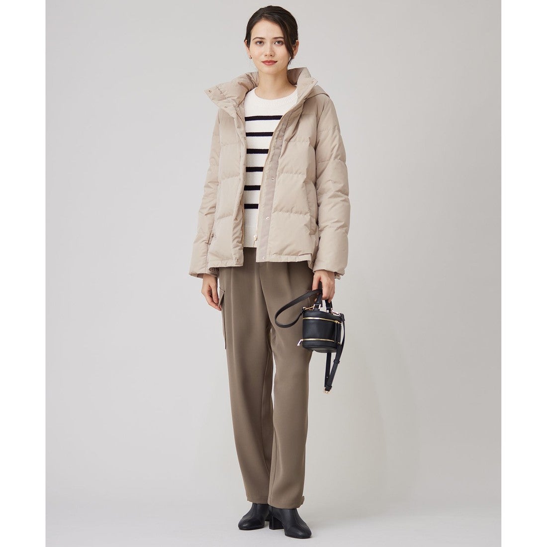 自由区 【カタログ掲載・洗える】マイクロタッサーダウン コート