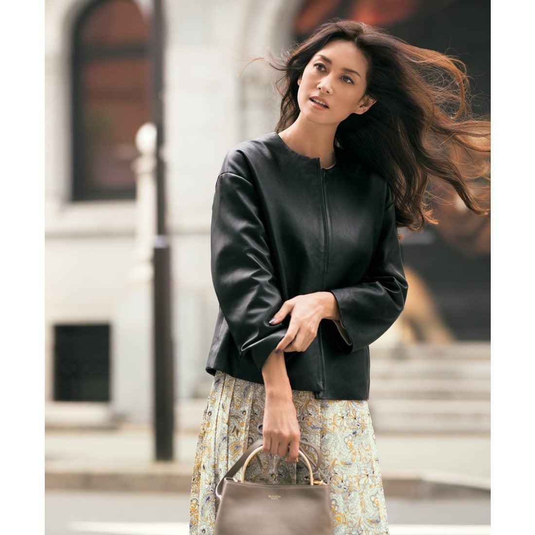 自由区 L 【亜希さん着用】ラムレザー ジャケット（検索番号N36