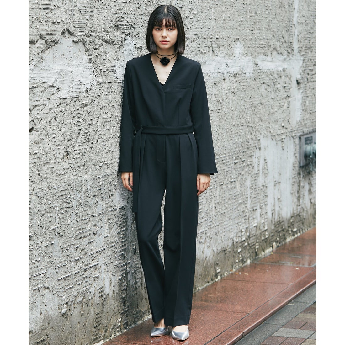 スマイルオーキッド SMILE ORCHID 長袖オールインワンパンツドレス