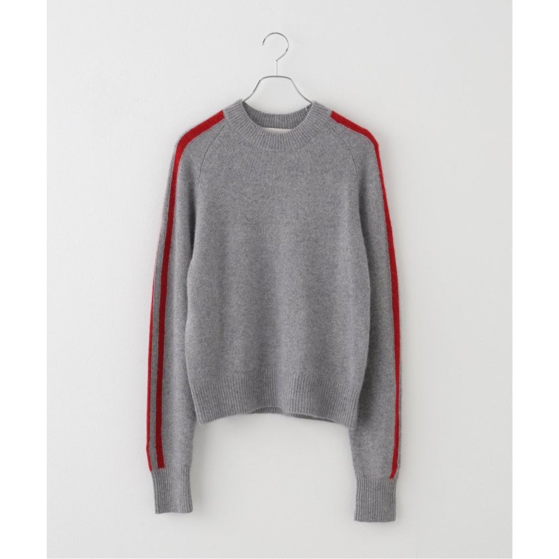 INSCRIRE グレーと赤のストライプのモヘアニット INSCRIRE 新品タグ