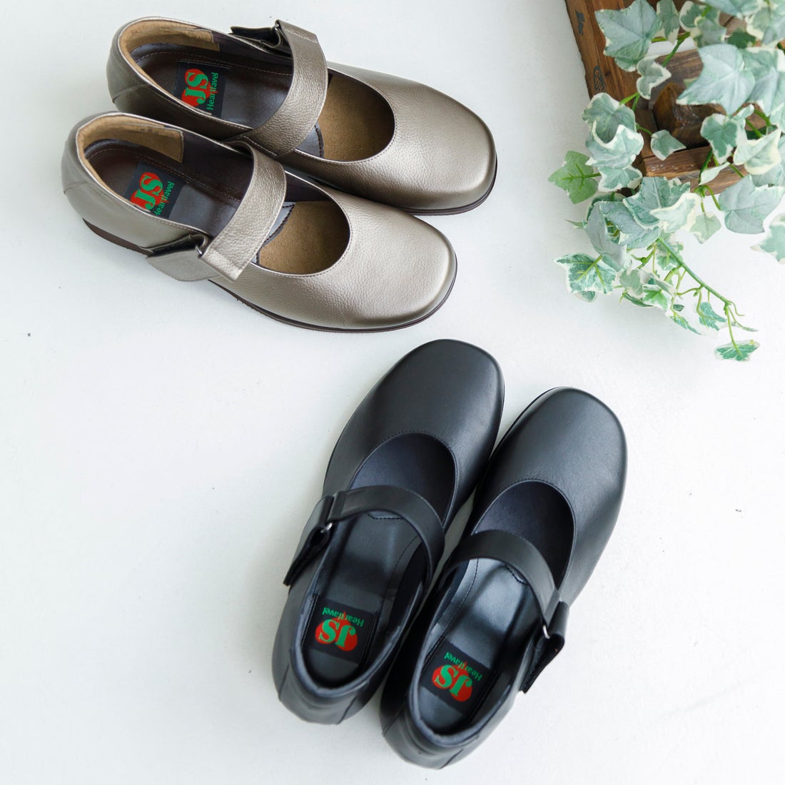 ジェイエス ハートレーベル JS Heartlavel 軽量 幅広 メリージェーン