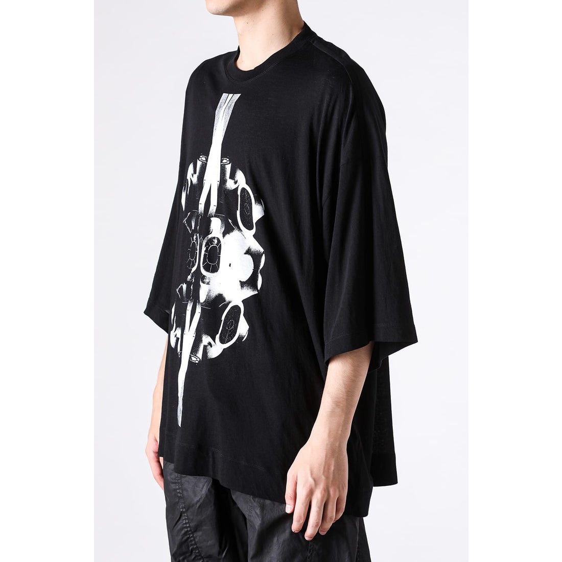 JULIUS COTTON/SILK JERSEY T SHIRT （BLACK） - Osaka / Kyoto