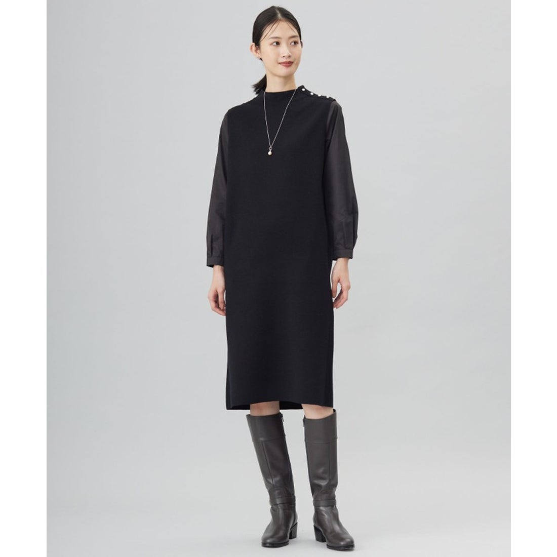 ジェイ プレス レディス J.PRESS LADIES 【洗える】CLOTH COMBI KNIT