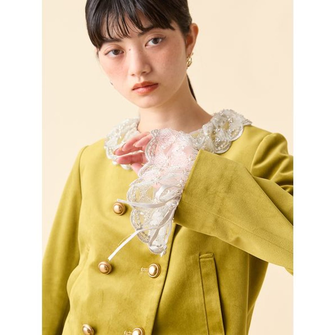 リリーブラウン LILY BROWN [L.B CANDY STOCK]スカラップビジュー