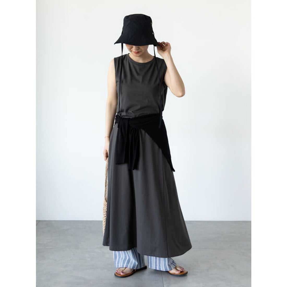 ルノンキュール Lugnoncure ノースリーブカットワンピース