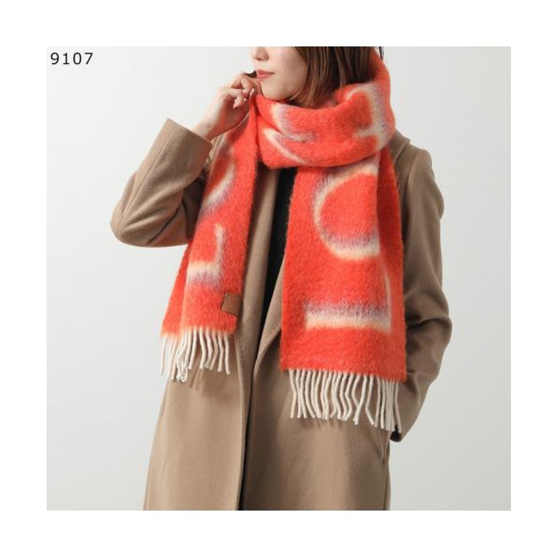 ロエベ LOEWE LOEWE マフラー F811257X03 モヘア ウール ロゴ